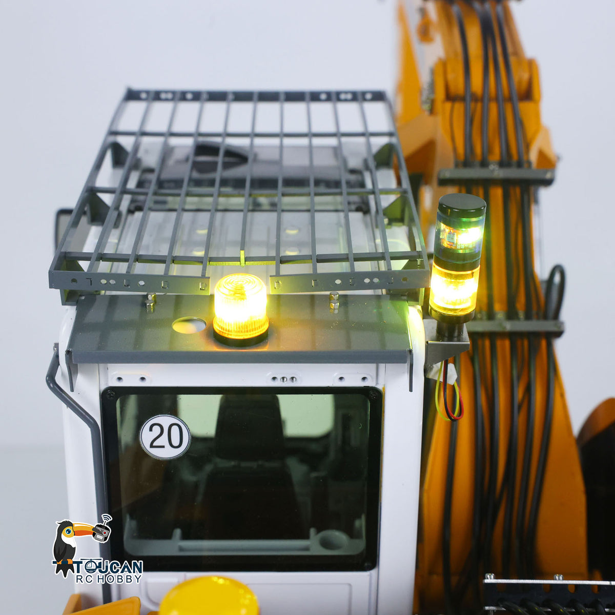TOUCAN RC HOBBY US Stock CUT RC Hobby 1/14 RC Hydraulic Wheeled Excavator LR914 -3Arms 8CH Valve Metal RTR