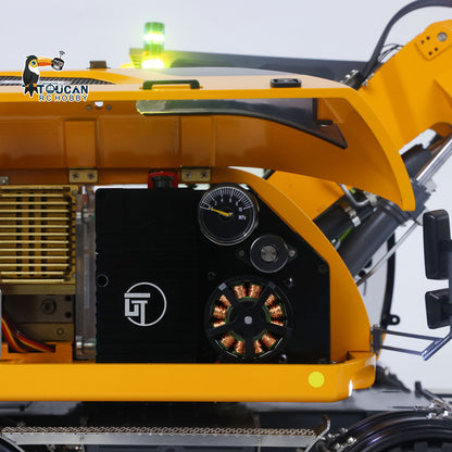 TOUCAN RC HOBBY US Stock CUT RC Hobby 1/14 RC Hydraulic Wheeled Excavator LR914 -3Arms 8CH Valve Metal RTR