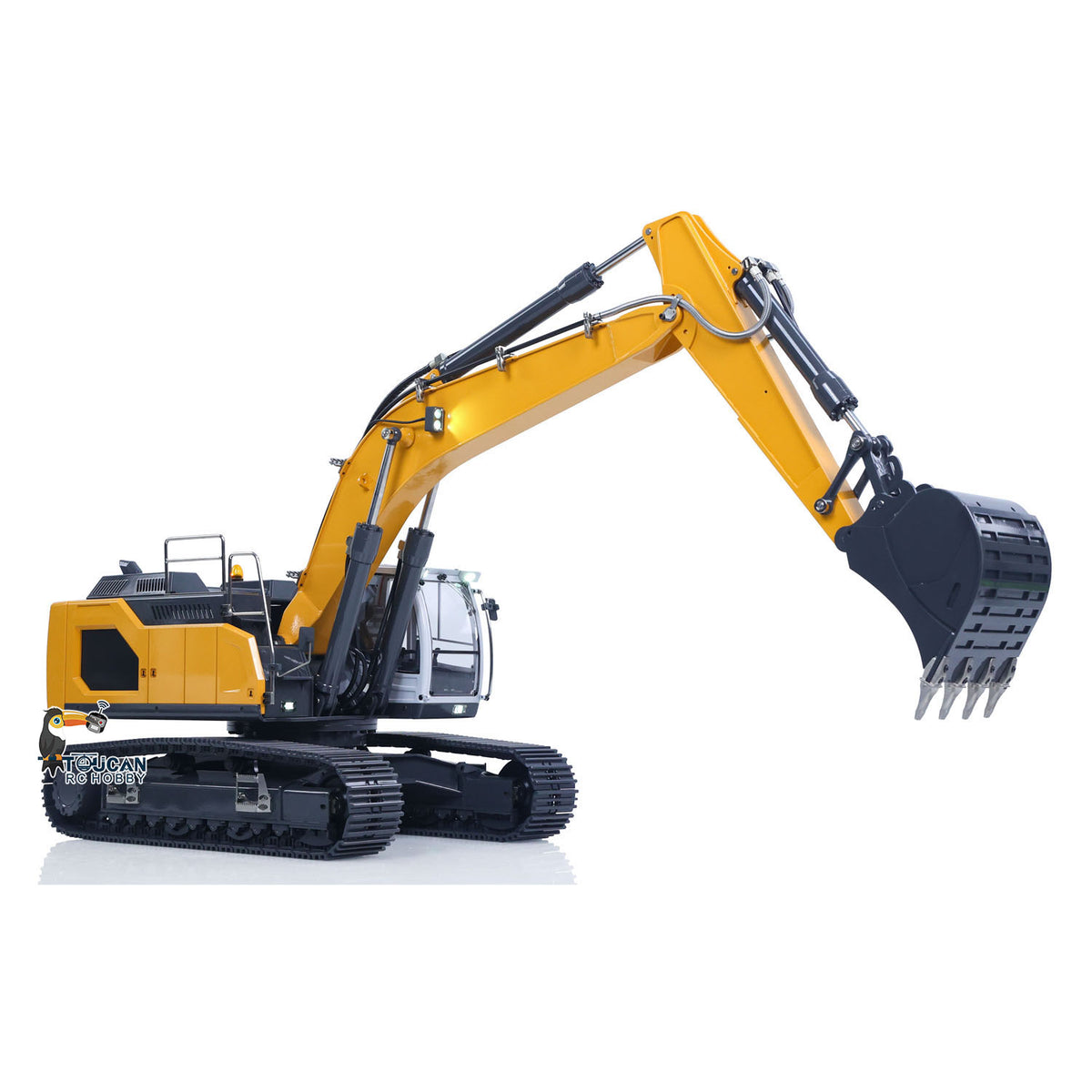 TOUCAN RC HOBBY XDRC 945 1/14 Metal RC RTR Hydraulic Excavator Brushless Driving Motor Quick Coupler I6S Controller Rotating Light for Construction Vehicle Collectors