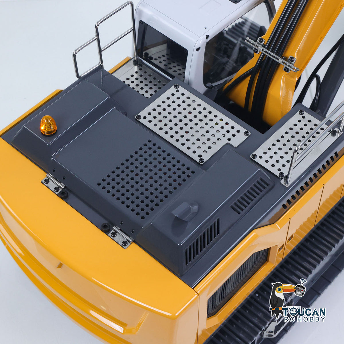 TOUCAN RC HOBBY XDRC 945 1/14 Metal RC RTR Hydraulic Excavator Brushless Driving Motor Quick Coupler I6S Controller Rotating Light for Construction Vehicle Collectors