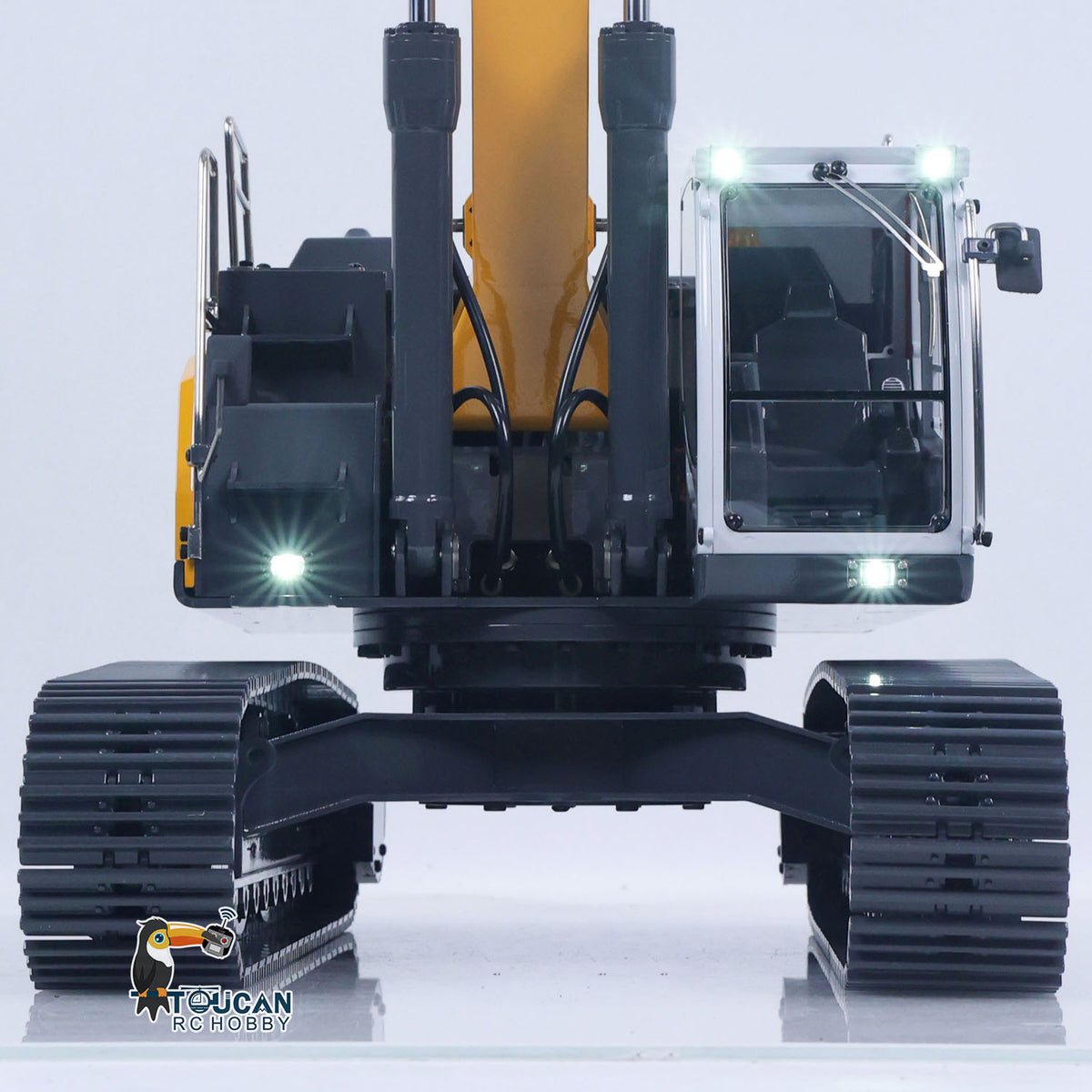 TOUCAN RC HOBBY XDRC 945 1/14 Metal RC RTR Hydraulic Excavator Brushless Driving Motor Quick Coupler I6S Controller Rotating Light for Construction Vehicle Collectors