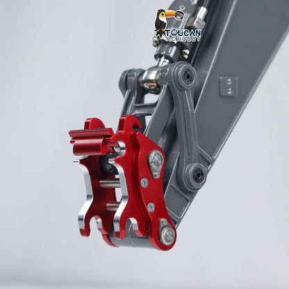 TOUCAN RC HOBBY CUT RC Hobby Metal Manual Quick Release Coupler Bucket Upgrade Parts Hydraulic System Pump Reversing Valve Cylinder for 1:14 RC Hydraulic 3 Arms Excavator EC160E