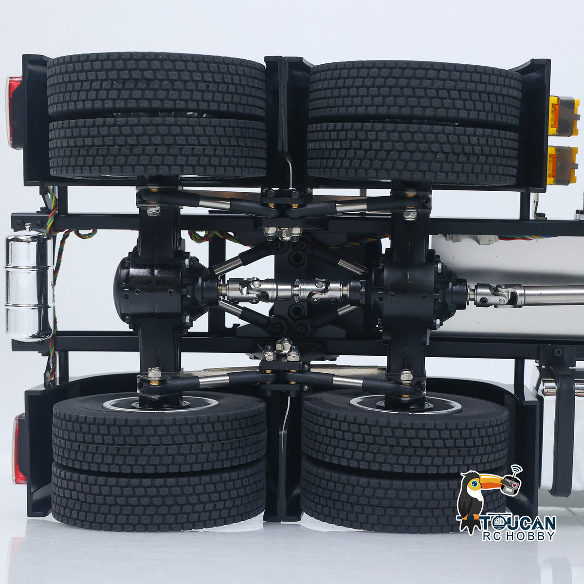TOUCAN RC HOBBY Double E 1/14 6X4 Remote Control Tractor Truck FMX RC Model Vehicle 2Speed Metal Gearbox Chassis Rail Openable Door HotRC Radio