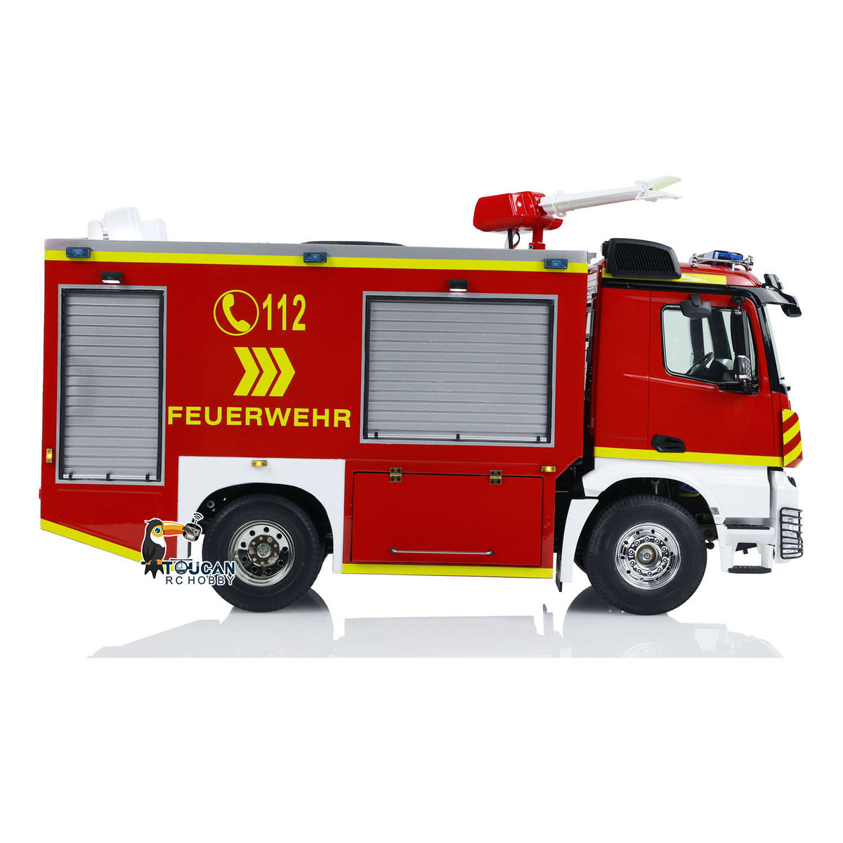 TOUCAN RC HOBBY 1/14 4x2 RC Fire Vehicles Radio Control Fire Fighting Truck Extinguisher 2-speed Transmission Motor ESC Servo Sound Light System