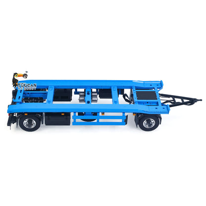 TOUCAN RC HOBBY LESU A0065 1/14 Metal RC Roll Off Trailer with Front Wheel Steerable Light System for Remote Control Tractor Truck Backyard Fun