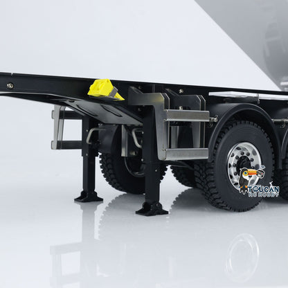 TOUCAN RC HOBBY MODO 1/14 Metal RC Hydraulic Dump Trailer 3 Axles Lift Motor ESC Oil Tank Cylinder Manual Support Leg for Remote Control Tractor Trucks DIY for Adult