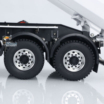 TOUCAN RC HOBBY MODO 1/14 Metal RC Hydraulic Dump Trailer 3 Axles Lift Motor ESC Oil Tank Cylinder Manual Support Leg for Remote Control Tractor Trucks DIY for Adult