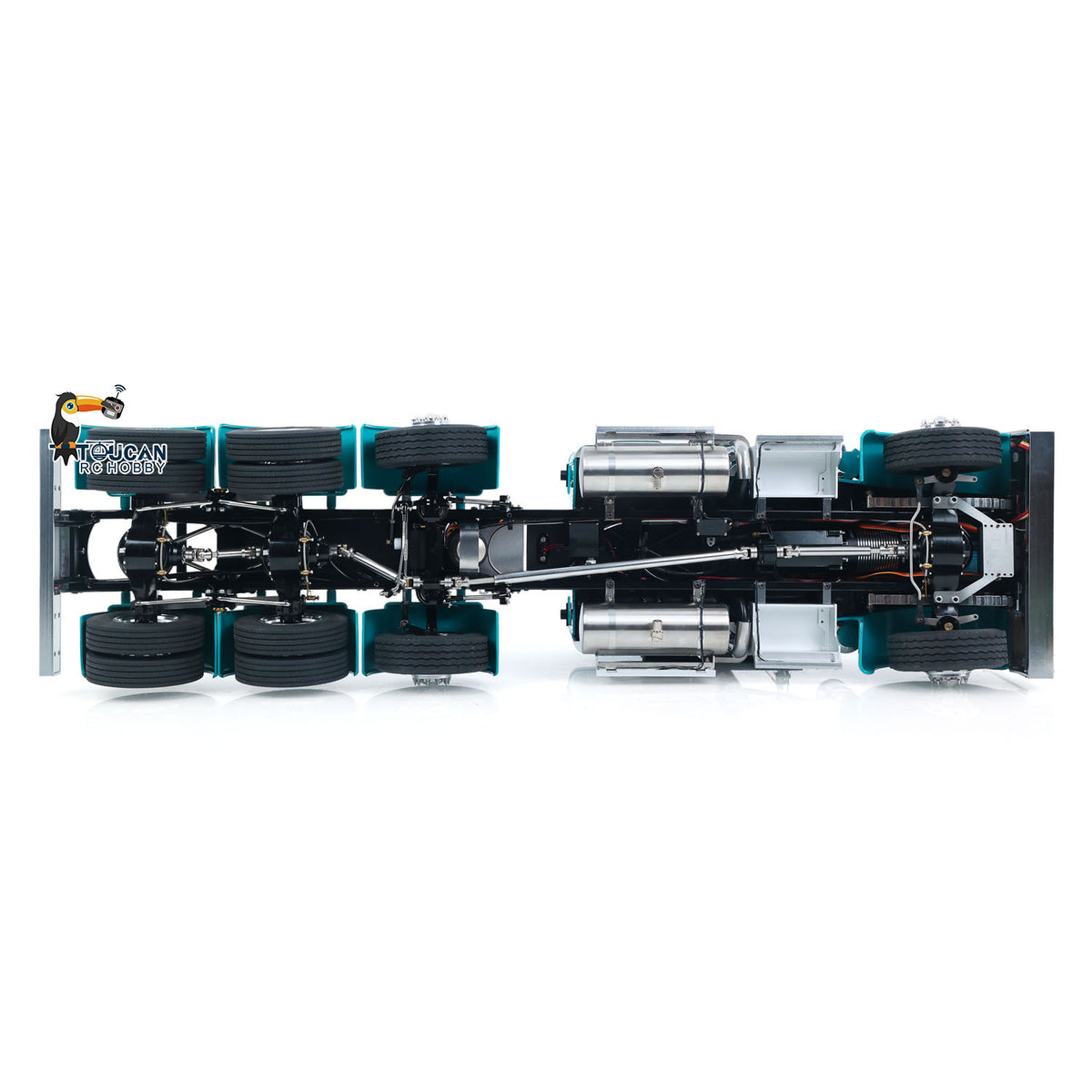 TOUCAN RC HOBBY 56344 Grand Hauler Camion tracteur RC 1/14 RTR 8x6 châssis métallique, moteur brushless, ESC, essieu relevable central, blocage de différentiel, fumée, radiocommande
