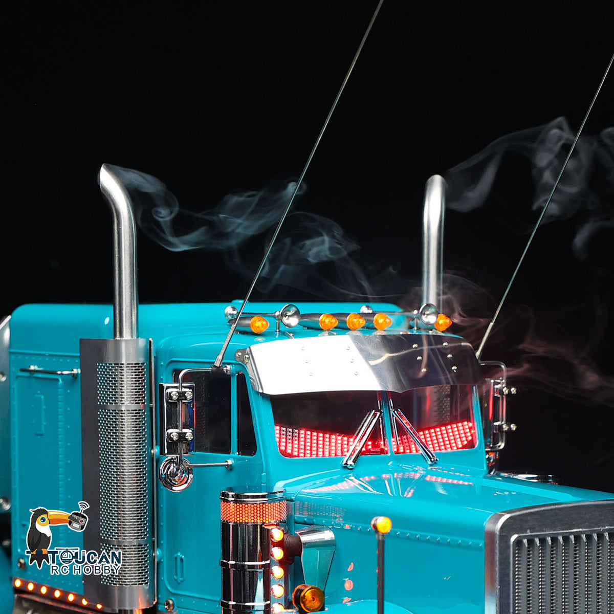 TOUCAN RC HOBBY 56344 Grand Hauler Camion tracteur RC 1/14 RTR 8x6 châssis métallique, moteur brushless, ESC, essieu relevable central, blocage de différentiel, fumée, radiocommande