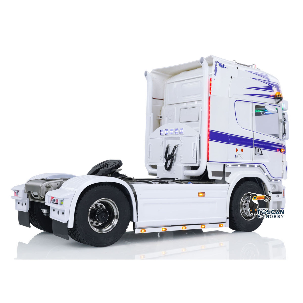 TOUCAN RC HOBBY ScaleClub Customized 1/14 RC Tractor Truck 4x4 RTR Transport Vehicle Metal Chassis R730 With Smoke 3-speed Gearbox Lights Sound ST8 Radio