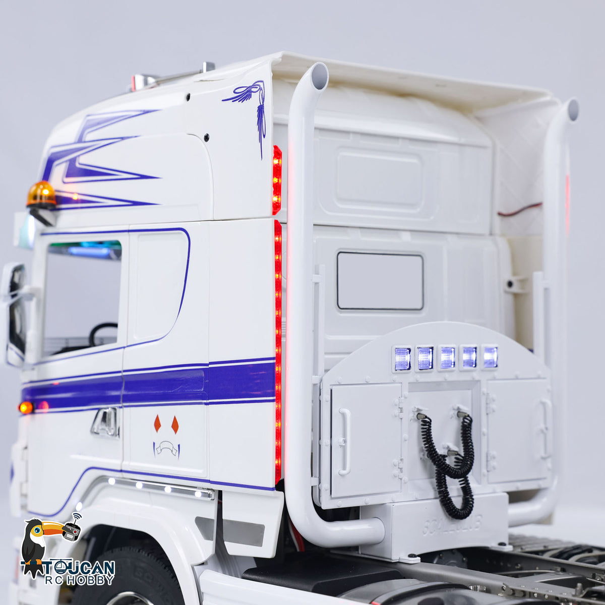 TOUCAN RC HOBBY ScaleClub Customized 1/14 RC Tractor Truck 4x4 RTR Transport Vehicle Metal Chassis R730 With Smoke 3-speed Gearbox Lights Sound ST8 Radio