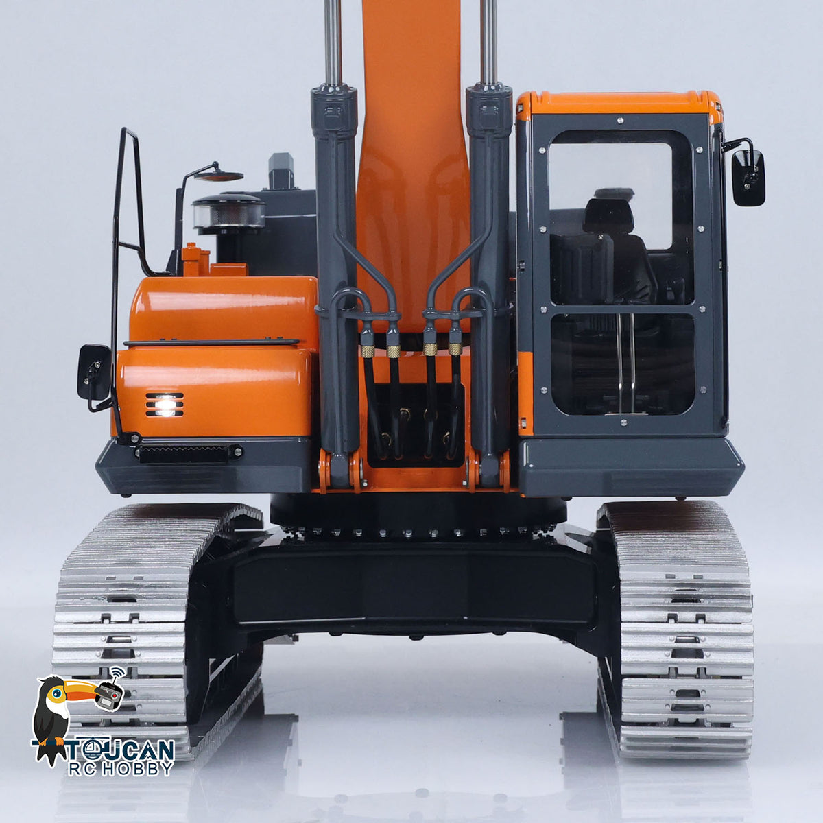 TOUCAN RC HOBBY LESU AOUE DX350LC 1/14 Metal RC Excavator B0013 Hydraulic Remote Control Digger Adjustable Tracks LCD Display Light System