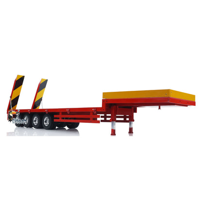 TOUCAN RC HOBBY Metal Semi-trailer 4-Axle Trailer for 1/14 RC Tractor Truck Remote Control Car Hobby Model DIY Accessory Assembled Painted