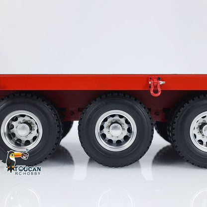 TOUCAN RC HOBBY Metal Semi-trailer 4-Axle Trailer for 1/14 RC Tractor Truck Remote Control Car Hobby Model DIY Accessory Assembled Painted