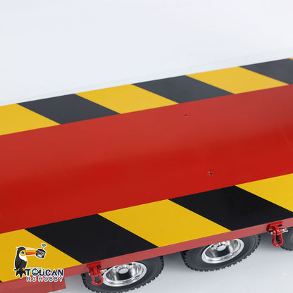 TOUCAN RC HOBBY Metal Semi-trailer 4-Axle Trailer for 1/14 RC Tractor Truck Remote Control Car Hobby Model DIY Accessory Assembled Painted