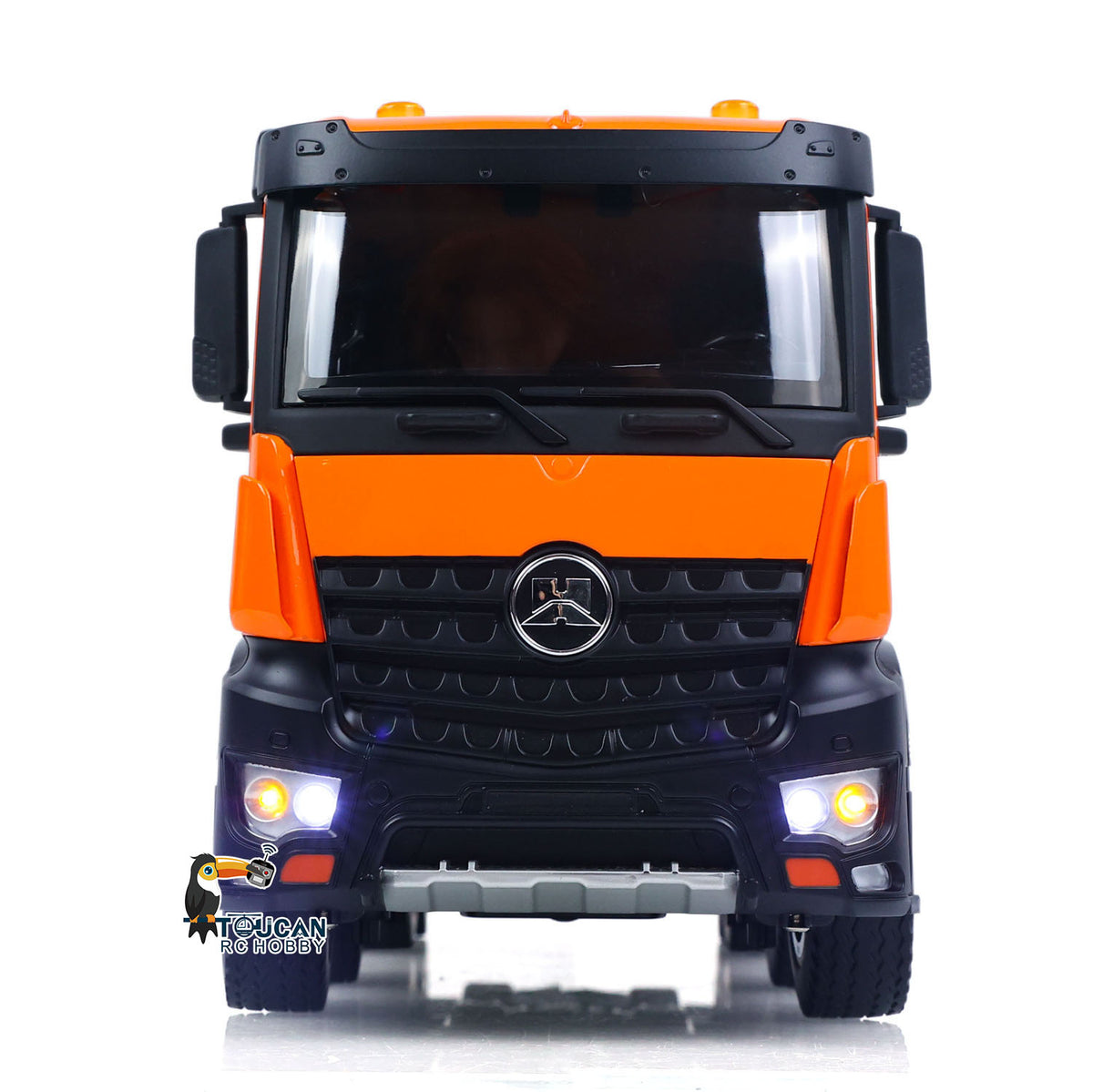 TOUCAN RC HOBBY HUINA 1/14 Metal Remote Control Dump Truck 1536-1 8X4 Electric Lifting RC Tipper Finished Model RTR Light Sound Effects Battery