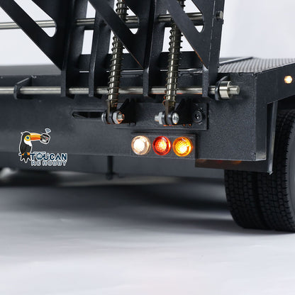 TOUCAN RC HOBBY HHG Model Metal 6 Axles Full Trailer Painted for 1/10 1/8 1/7 RC Car 1/14 1/12 Hydraulic Trucks Remote Construction Vehicles DIY Model