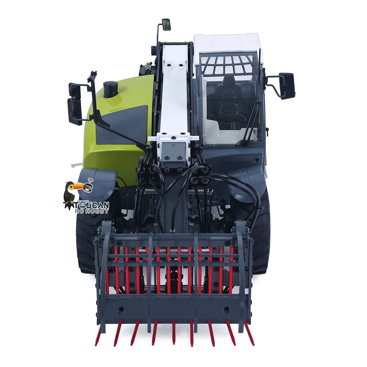 JDM-128 1/14 Metal RC Forklift Multifunctional Telescopic Hydraulic Construction Vehicles