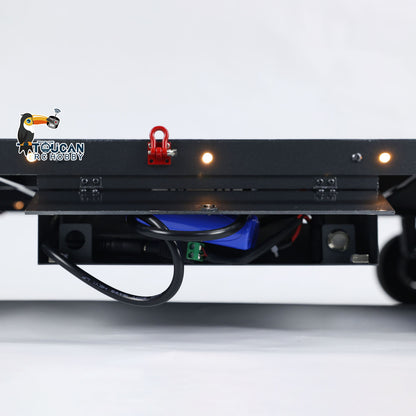 TOUCAN RC HOBBY HHG Model Metal 6 Axles Full Trailer Painted for 1/10 1/8 1/7 RC Car 1/14 1/12 Hydraulic Trucks Remote Construction Vehicles DIY Model