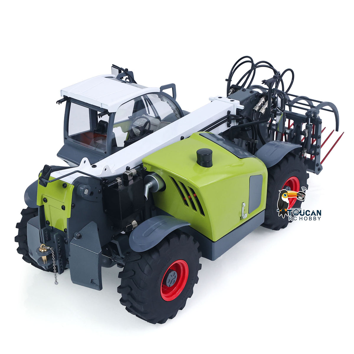 JDM-128 1/14 Metal RC Forklift Multifunctional Telescopic Hydraulic Construction Vehicles