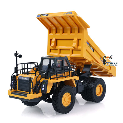 TOUCAN RC HOBBY US Stock 1/50 Electric Remote Control Dump Mining Truck RC Construction Vehicle Tipper Model Lights Sounds