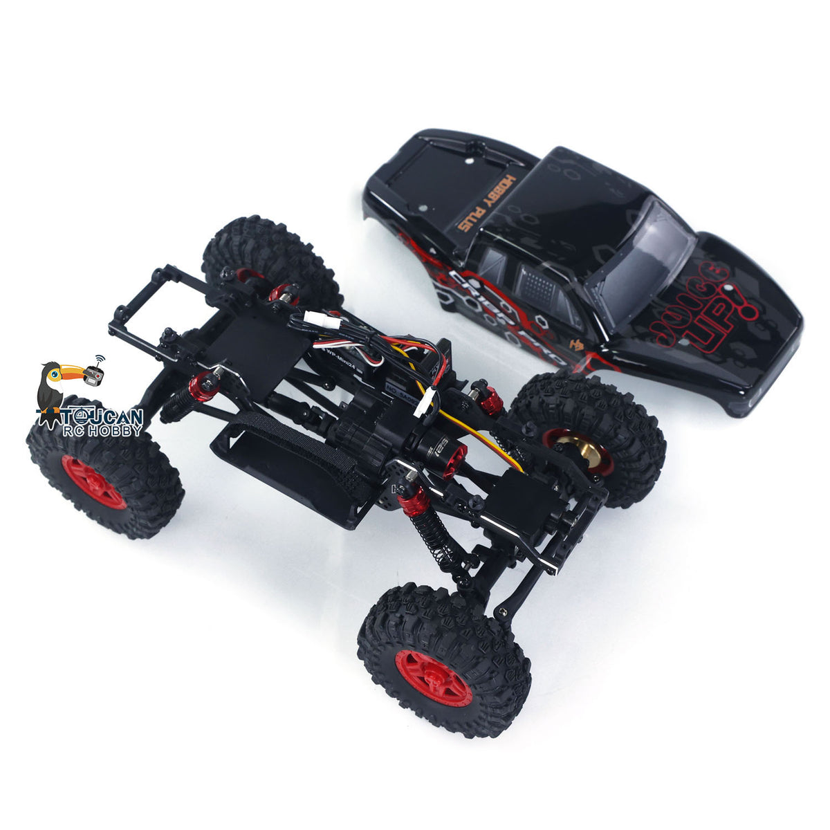 TOUCAN RC HOBBY Hobby Plus 1/18 2.4G RC Rock Crawler Car 4*4 Remote Control Crawler CR18P PRO Juice Up Hobbywing Brushless Motor ESC Battery Ready to Run