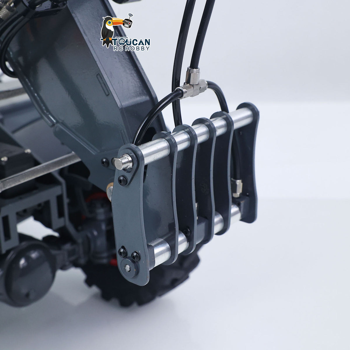 JDM-128 1/14 Metal RC Forklift Multifunctional Telescopic Hydraulic Construction Vehicles