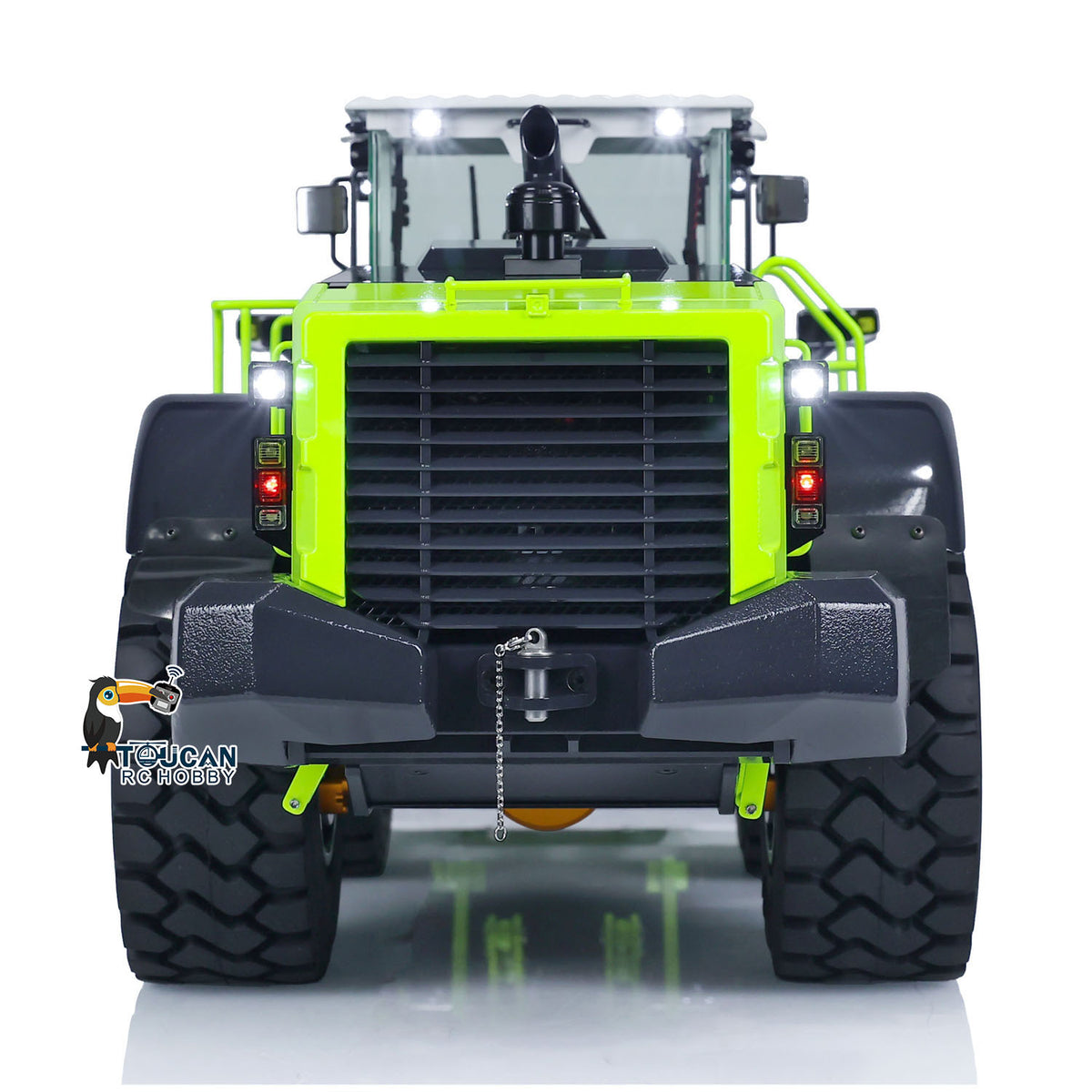 TOUCAN RC HOBBY JDModel 198 ZW370 1/14 Metal RC Hydraulic RTR Loader 2-Speed Transmission ST8 Controller Light Sound Axles Lock Brushless Motor & ESC for Model Collectors