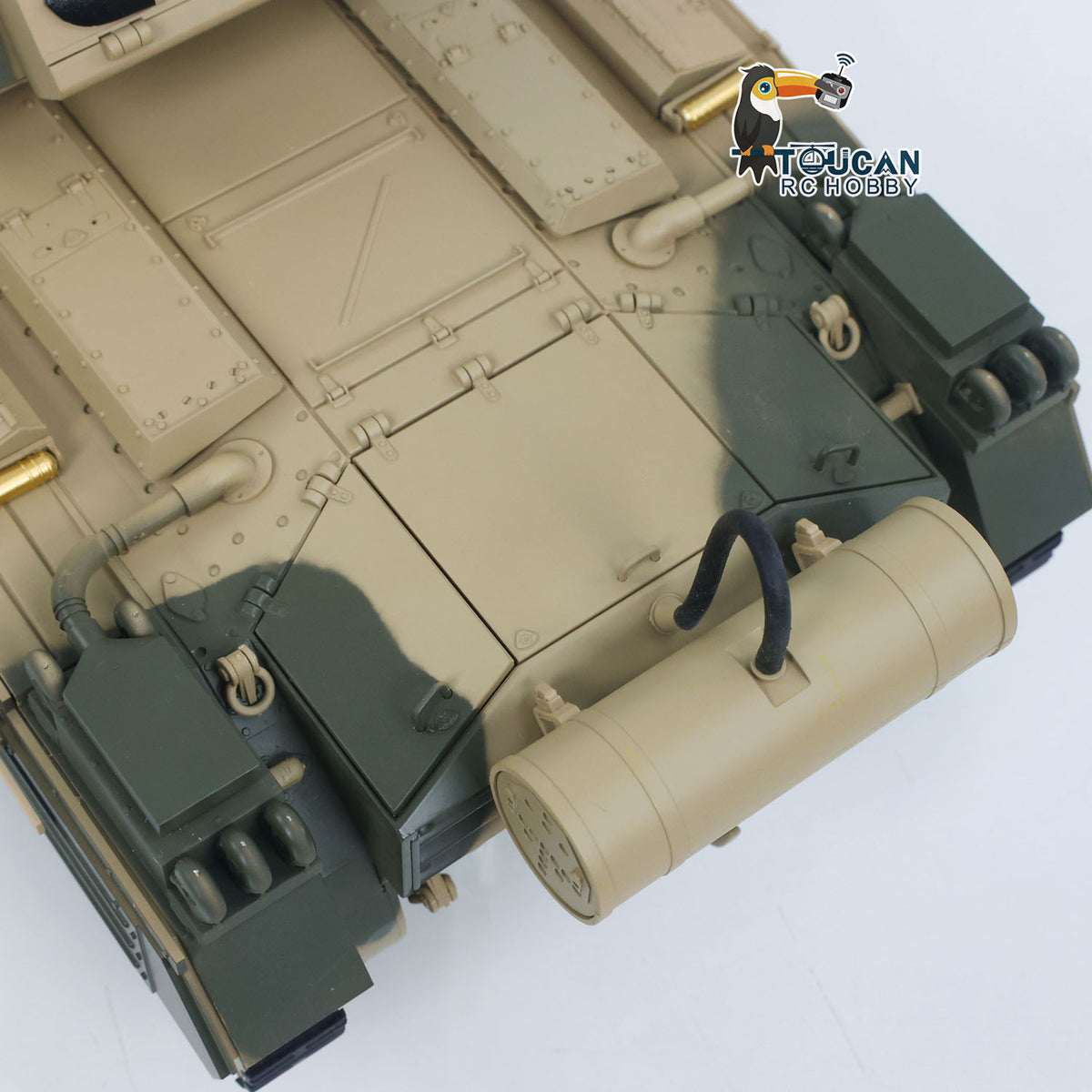TOUCAN RC HOBBY CoolBank 1/16 Radio Control Tank Crusader MK III 360 Degre Turret Rotation Barrel Recoil Elevation Light Sound Smoke System