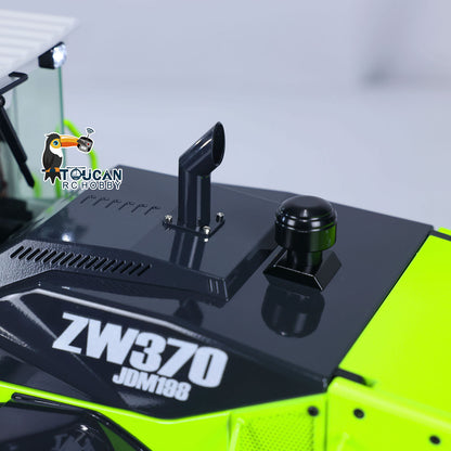TOUCAN RC HOBBY JDModel 198 ZW370 1/14 Metal RC Hydraulic RTR Loader 2-Speed Transmission ST8 Controller Light Sound Axles Lock Brushless Motor & ESC for Model Collectors