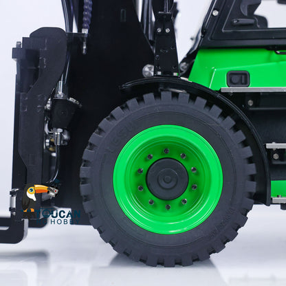 TOUCAN RC HOBBY LESU AOUE LD160S 1/14 Metal Hydraulic RC Forklift FlySky ST8 Remote Controller Towing Hook 6 Ways Reversing Valve Sound Light System Rear Steering Axle
