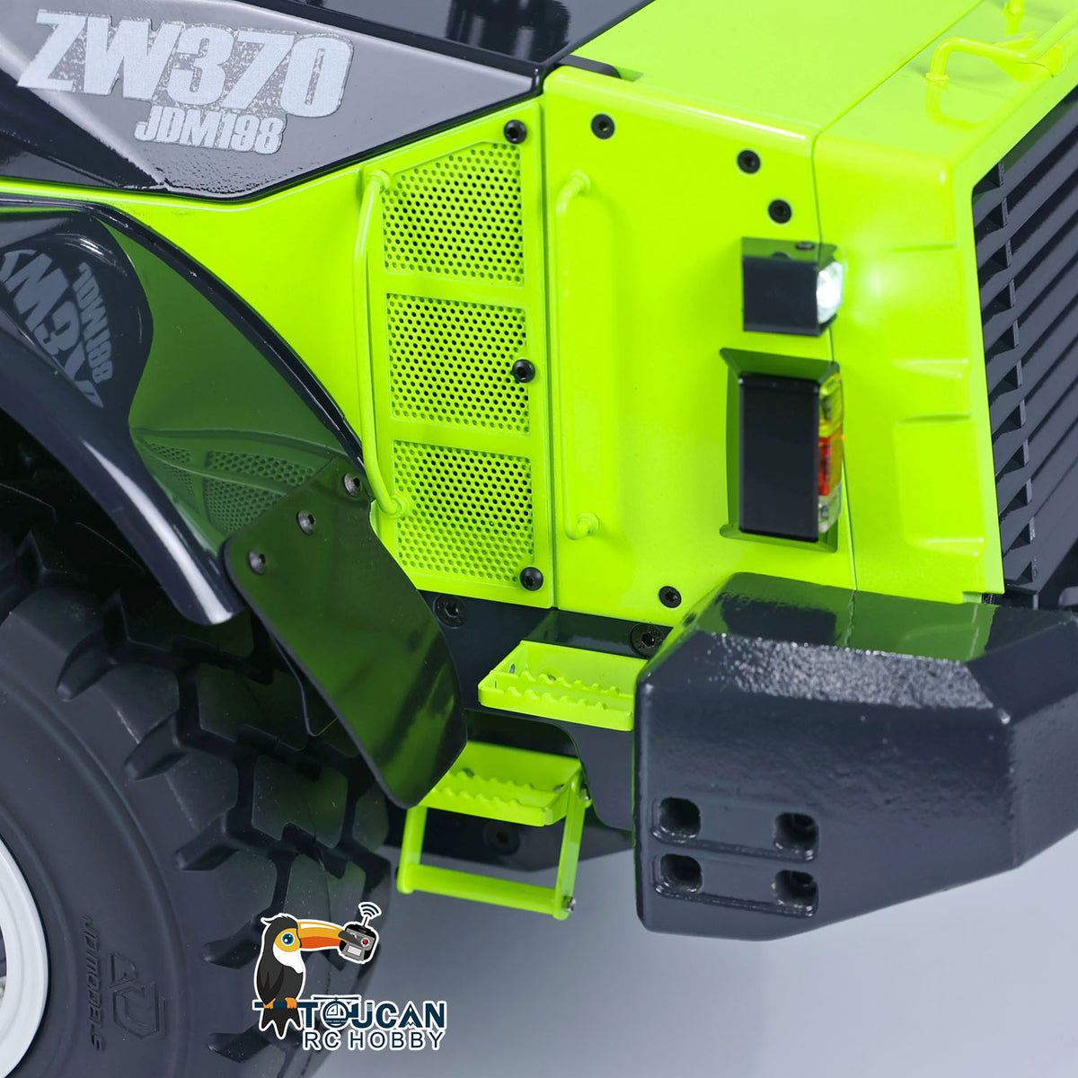 TOUCAN RC HOBBY JDModel 198 ZW370 1/14 Metal RC Hydraulic RTR Loader 2-Speed Transmission ST8 Controller Light Sound Axles Lock Brushless Motor & ESC for Model Collectors