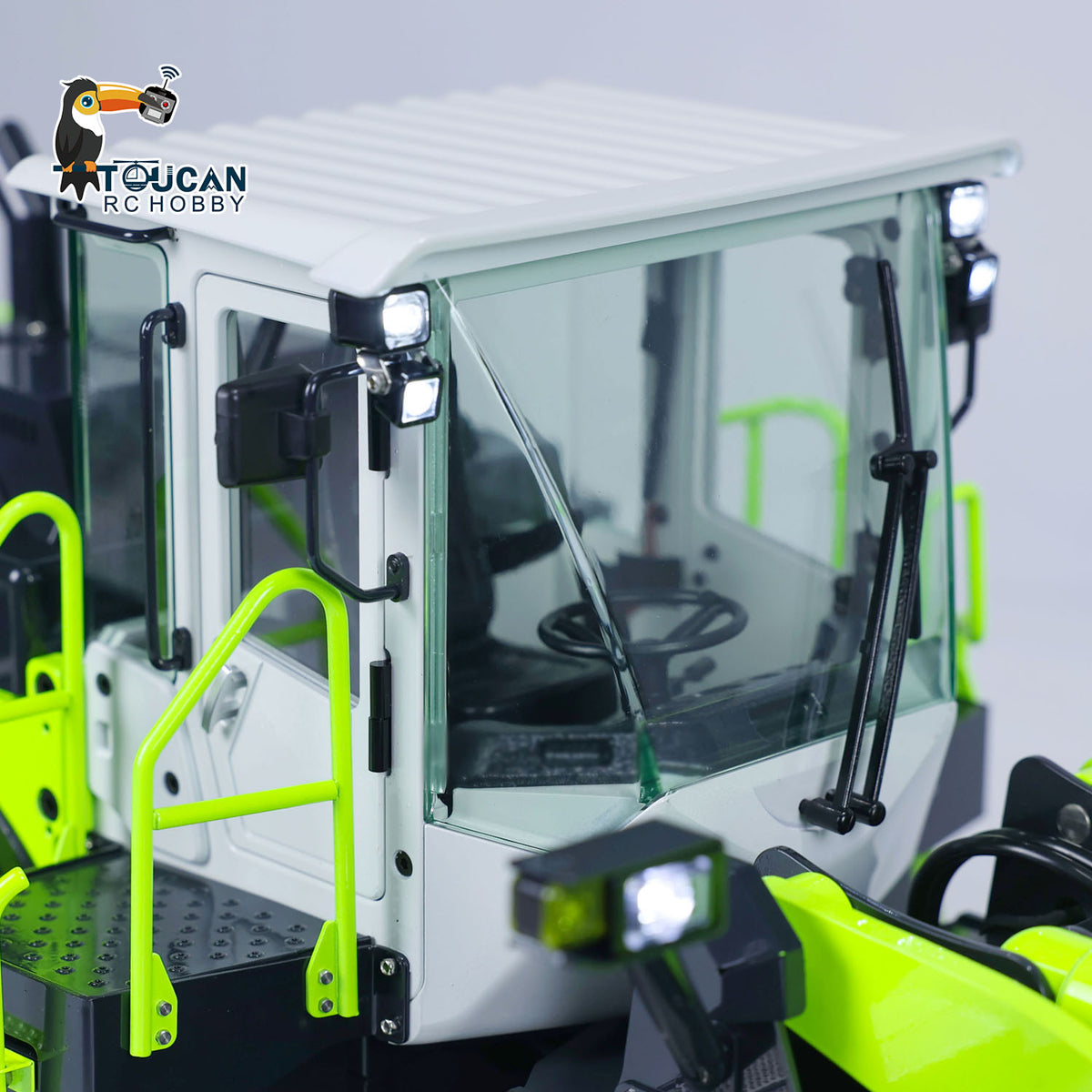 TOUCAN RC HOBBY JDModel 198 ZW370 1/14 Metal RC Hydraulic RTR Loader 2-Speed Transmission ST8 Controller Light Sound Axles Lock Brushless Motor & ESC for Model Collectors