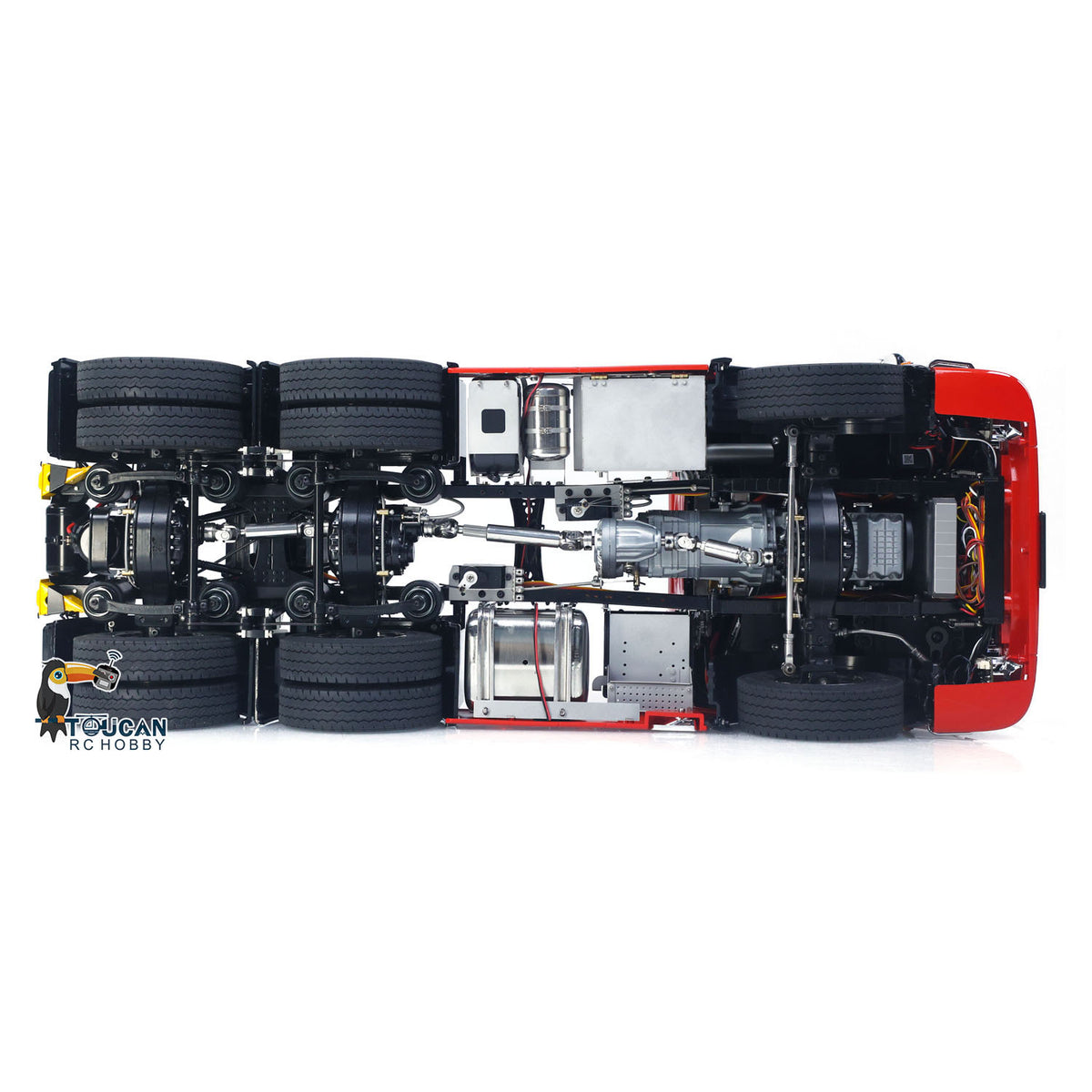 TOUCAN RC HOBBY LXY 770S 1/14 6X6 RC Tractor Truck Liftable Rear Axle Wheel Hub Reduction Differential Locks Hobbywing ESC Flysky ST8 Light System