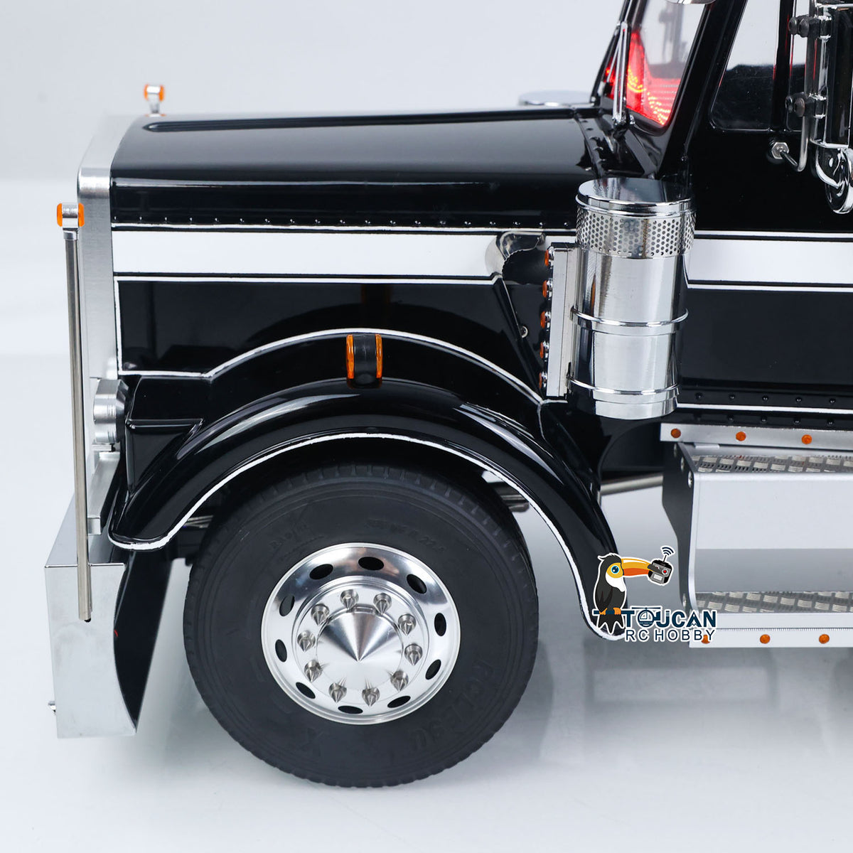 TOUCAN RC HOBBY 56344 Grand Hauler 1/14 8X6 Metal Chassis RC Tractor Truck 3-Speed Liftable Axle Differential Lock Light Sound Smoke