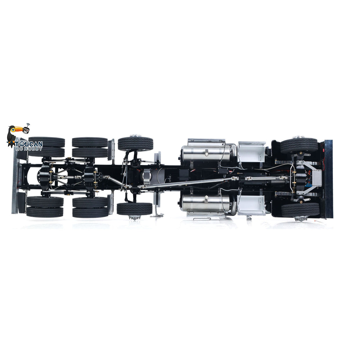TOUCAN RC HOBBY 56344 Grand Hauler 1/14 8X6 Metal Chassis RC Tractor Truck 3-Speed Liftable Axle Differential Lock Light Sound Smoke