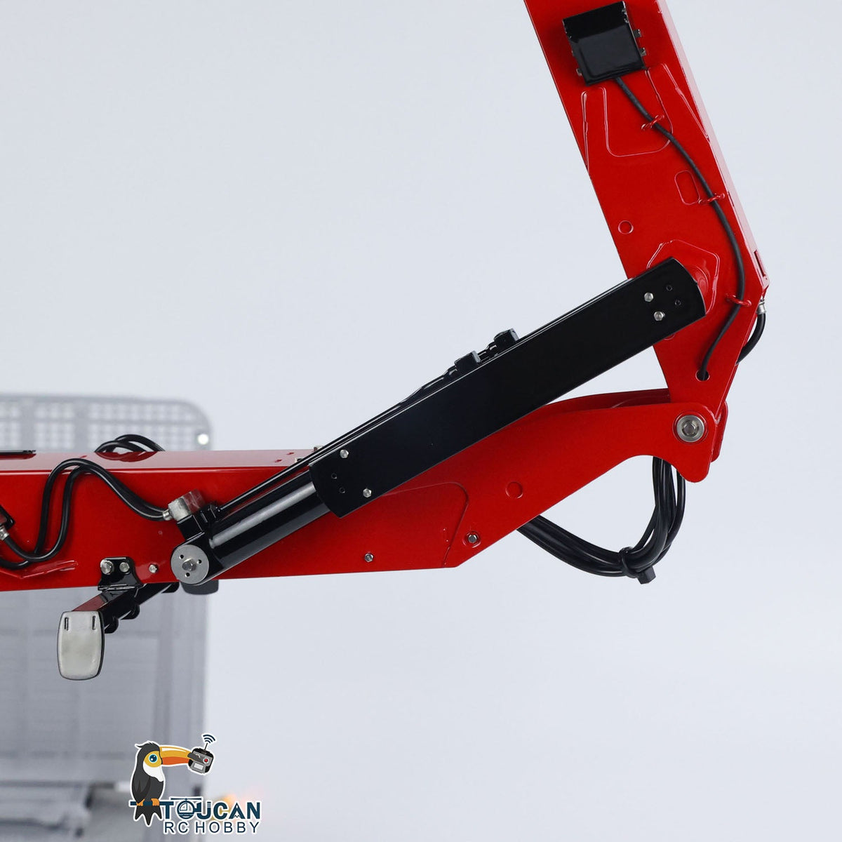 TOUCAN RC HOBBY LESU 1/14 Metall RC Holztransporter Hydraulikkran Sattelzugmaschine ohne Kabine 2-Gang-Getriebe Hydrauliksystem lackiert montiert