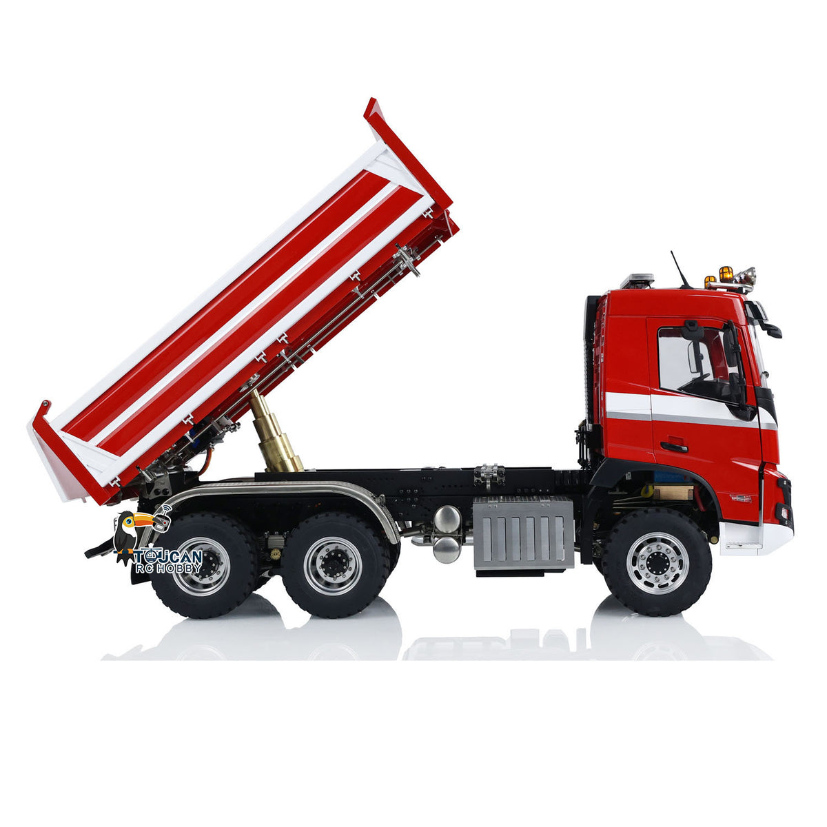 TOUCAN RC HOBBY LESU A0009 1/14 Metal 3 Ways 6x6 RC Hydraulic Dump Truck with 3 Speed Transmission Differential Lock for Construction-Themed Courses