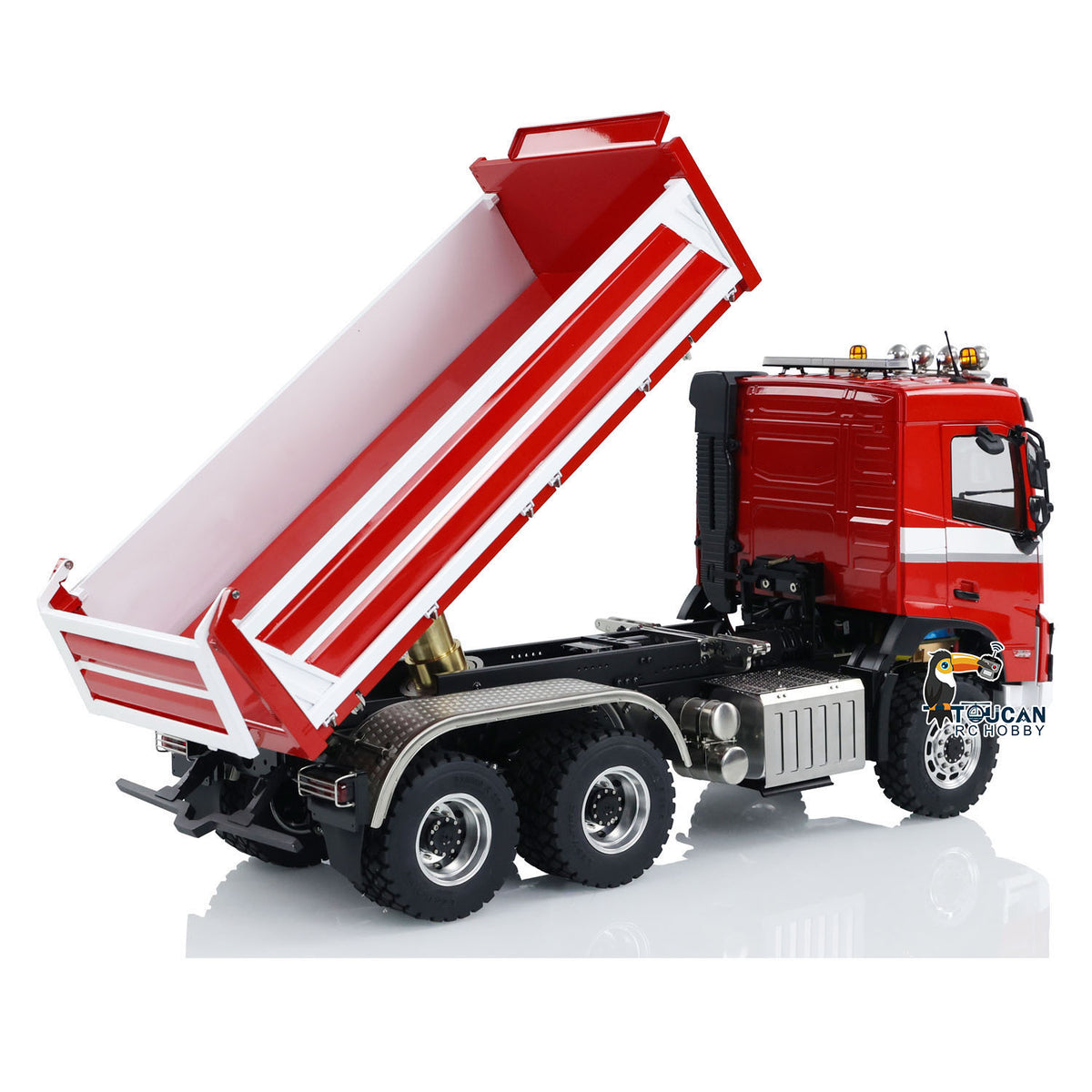 TOUCAN RC HOBBY LESU A0009 1/14 Metal 3 Ways 6x6 RC Hydraulic Dump Truck with 3 Speed Transmission Differential Lock for Construction-Themed Courses
