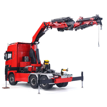 TOUCAN RC HOBBY LXY 1/14 RC Truck Remote Control Tractor Truck 7-way Valves Hydraulic Crane 6x6 RC Lorry Car 3Speed Gearbox Axle Locks Light Sound System