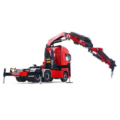 TOUCAN RC HOBBY LXY 1/14 RC Truck Remote Control Tractor Truck 7-way Valves Hydraulic Crane 6x6 RC Lorry Car 3Speed Gearbox Axle Locks Light Sound System
