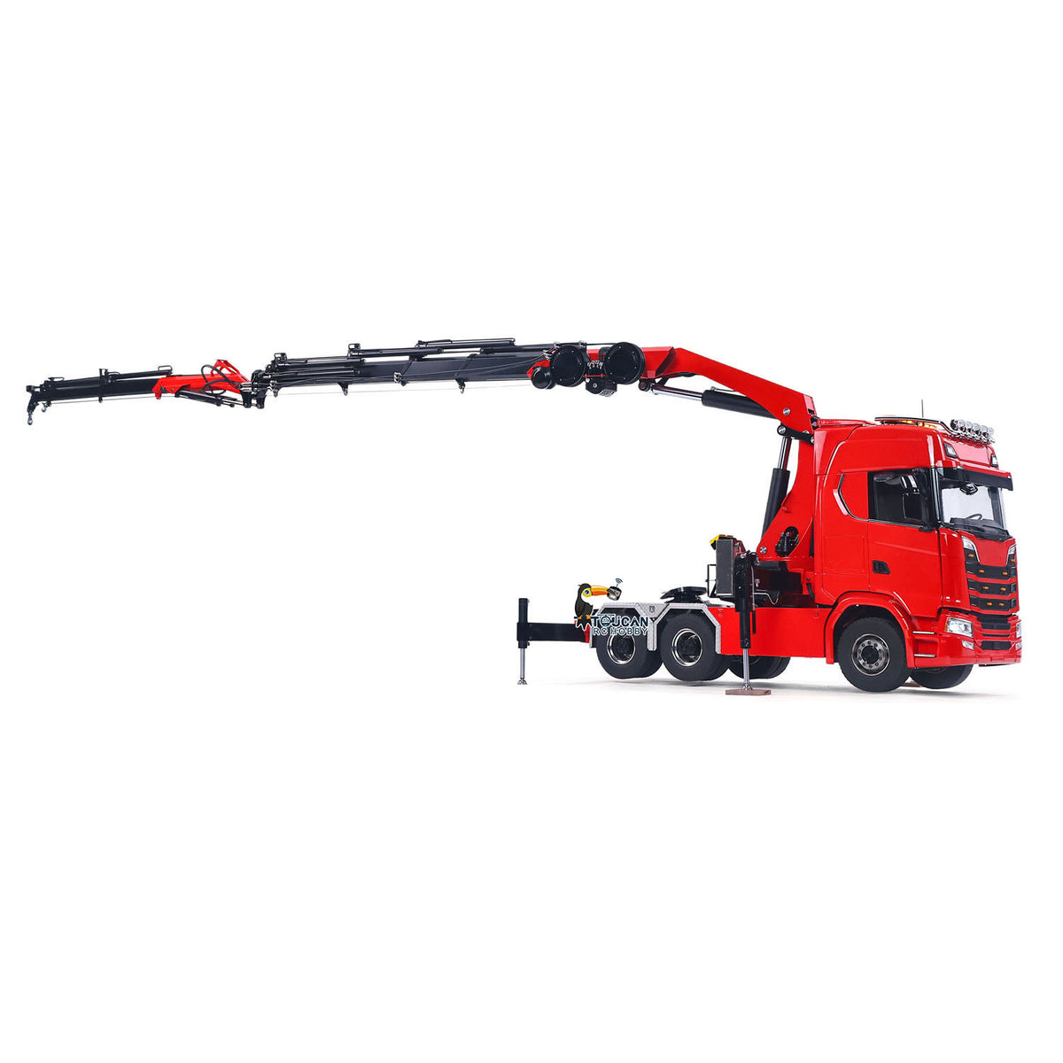 TOUCAN RC HOBBY LXY 1/14 RC Truck Remote Control Tractor Truck 7-way Valves Hydraulic Crane 6x6 RC Lorry Car 3Speed Gearbox Axle Locks Light Sound System