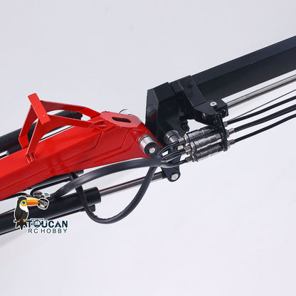TOUCAN RC HOBBY LXY 1/14 RC Truck Remote Control Tractor Truck 7-way Valves Hydraulic Crane 6x6 RC Lorry Car 3Speed Gearbox Axle Locks Light Sound System