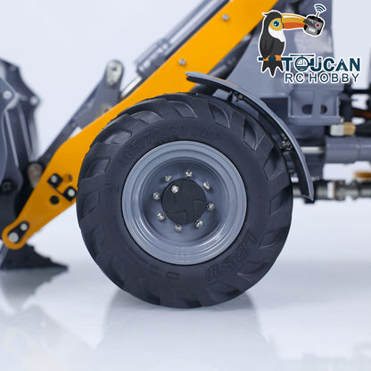 TOUCAN RC HOBBY LESU AOUE MCL8 Chargeuse hydraulique radiocommandée 4x4 en métal 1/14 A0015 avec distributeur 4 voies, système d'éclairage et sonore pour modélistes de construction