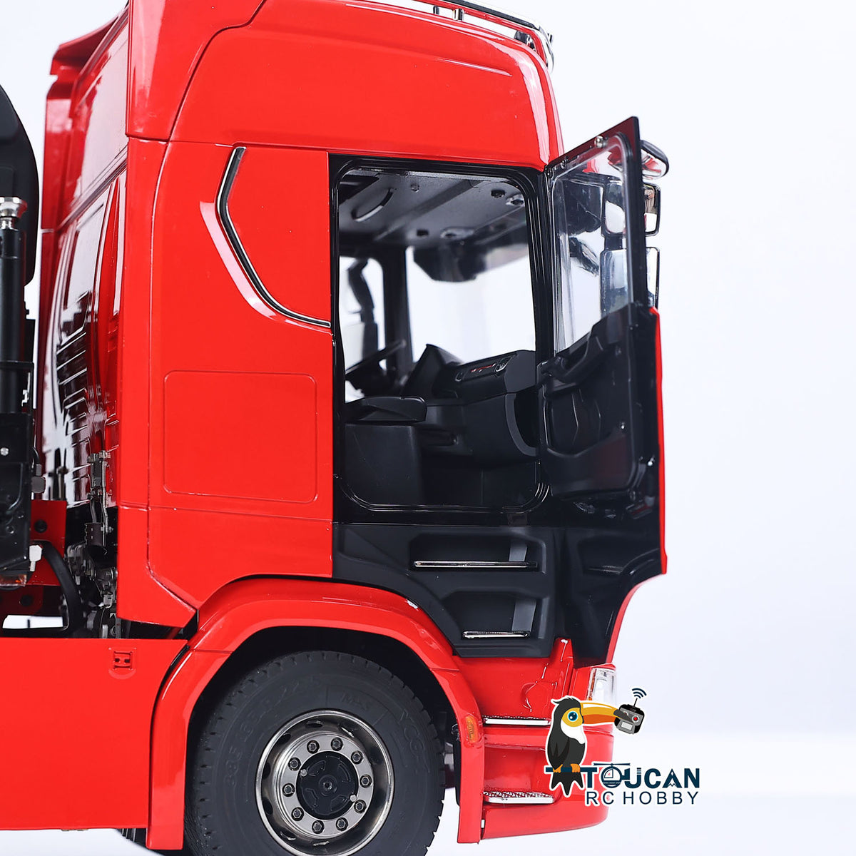 TOUCAN RC HOBBY LXY 1/14 RC Truck Remote Control Tractor Truck 7-way Valves Hydraulic Crane 6x6 RC Lorry Car 3Speed Gearbox Axle Locks Light Sound System