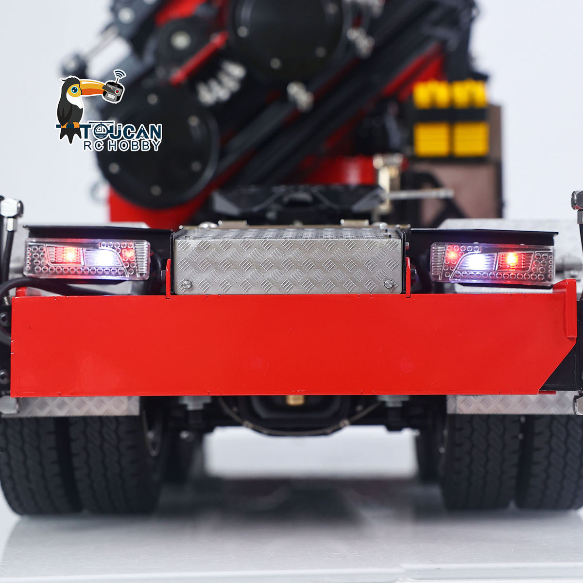 TOUCAN RC HOBBY LXY 1/14 RC Truck Remote Control Tractor Truck 7-way Valves Hydraulic Crane 6x6 RC Lorry Car 3Speed Gearbox Axle Locks Light Sound System