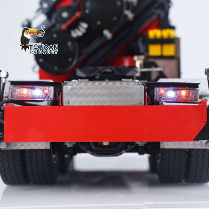 TOUCAN RC HOBBY LXY 1/14 RC Truck Remote Control Tractor Truck 7-way Valves Hydraulic Crane 6x6 RC Lorry Car 3Speed Gearbox Axle Locks Light Sound System