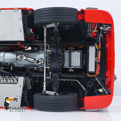 TOUCAN RC HOBBY LXY 1/14 RC Truck Remote Control Tractor Truck 7-way Valves Hydraulic Crane 6x6 RC Lorry Car 3Speed Gearbox Axle Locks Light Sound System