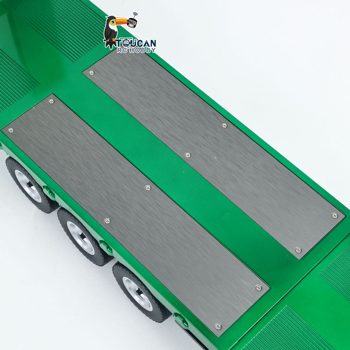 TOUCAN RC HOBBY Fast Free Shipping for EU HUINA 1/18 Plastic Flatbed Semi Trailer 1502 for Radio Controlled Tractor Truck 1501 Electric Support Legs Battery No Light