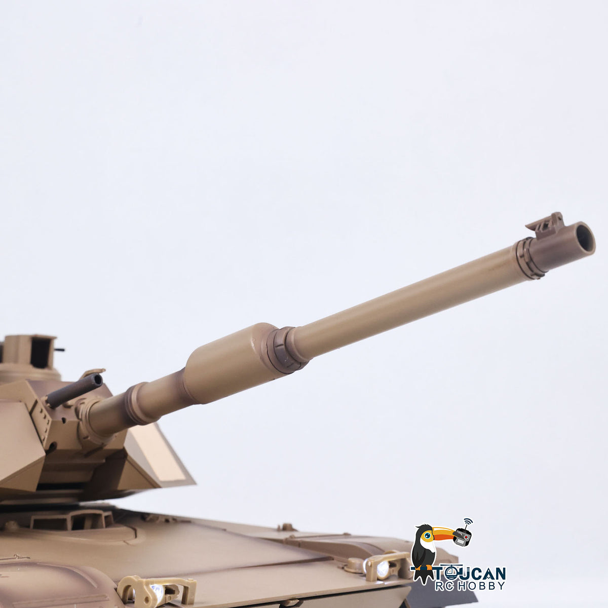 TOUCAN RC HOBBY Heng Long 1/16 RC Main Battle Tank Abrams M1A2 Metal Chassis Wheels Steel Gearbox Turret 360 Rotation Barrel Recoil Elevation Battery